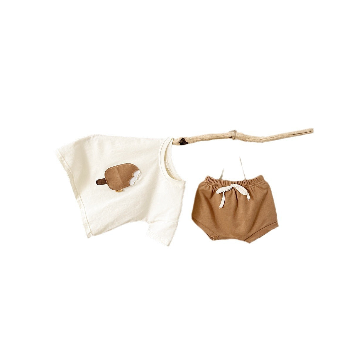 Adorable Ice Cream Print Two-Piece Set for Babies & Toddlers