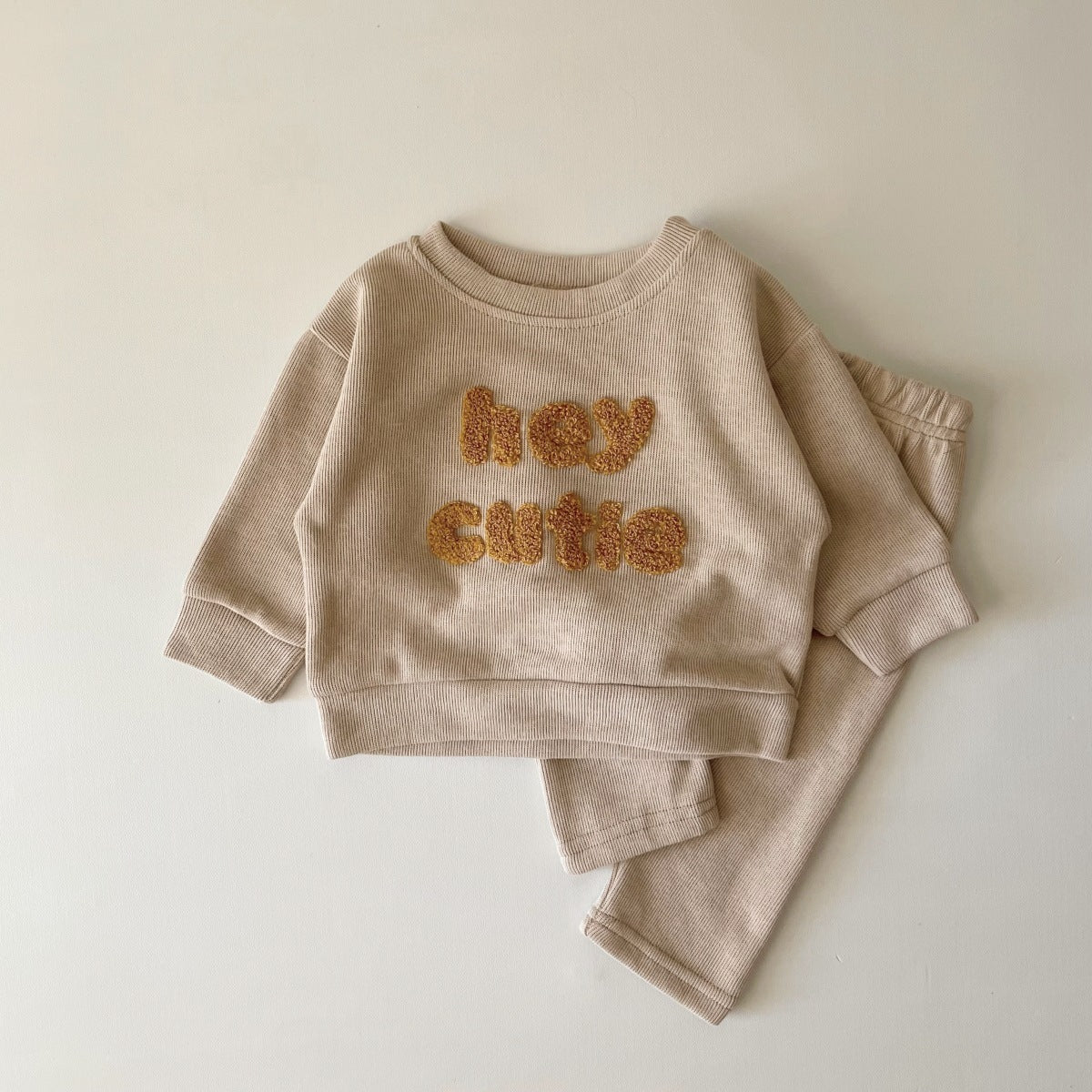 Cute & Comfortable Letter Print Two-Piece Set for Babies & Toddlers