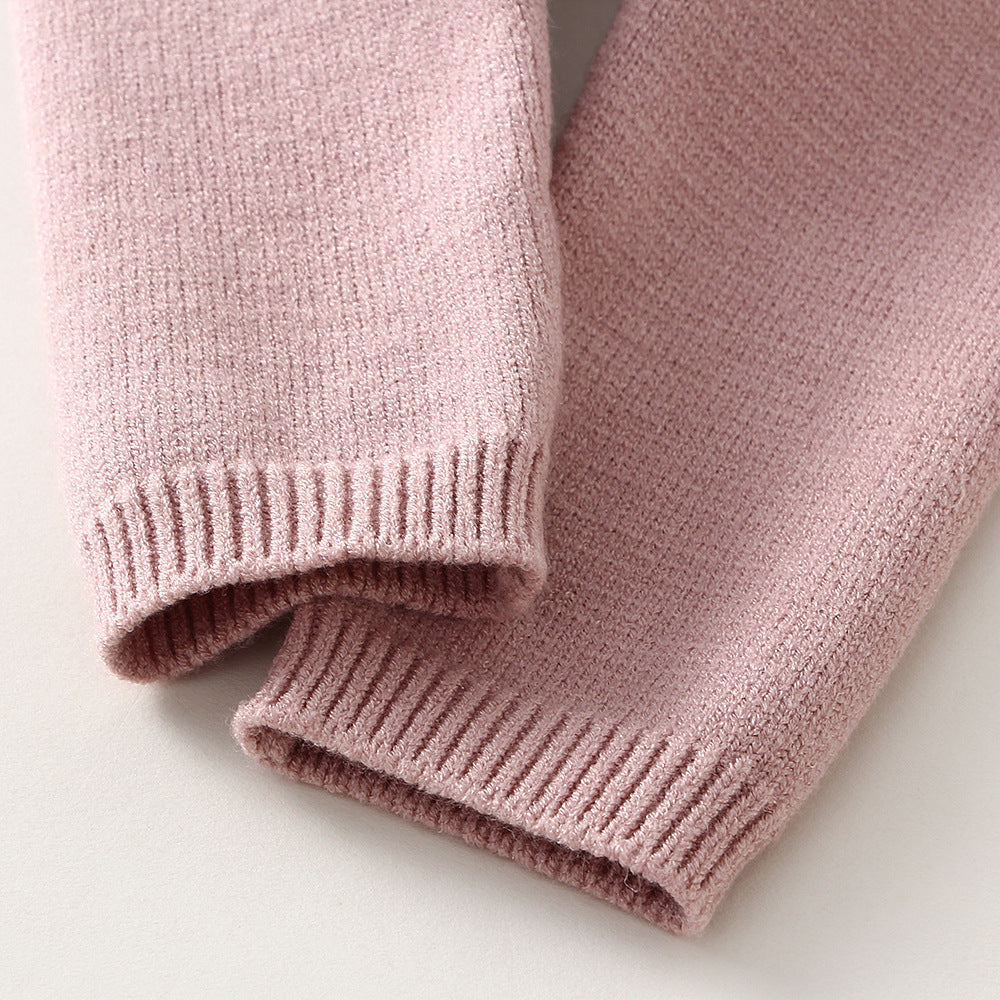 Children's Knitted Love Sweater And Pants Set