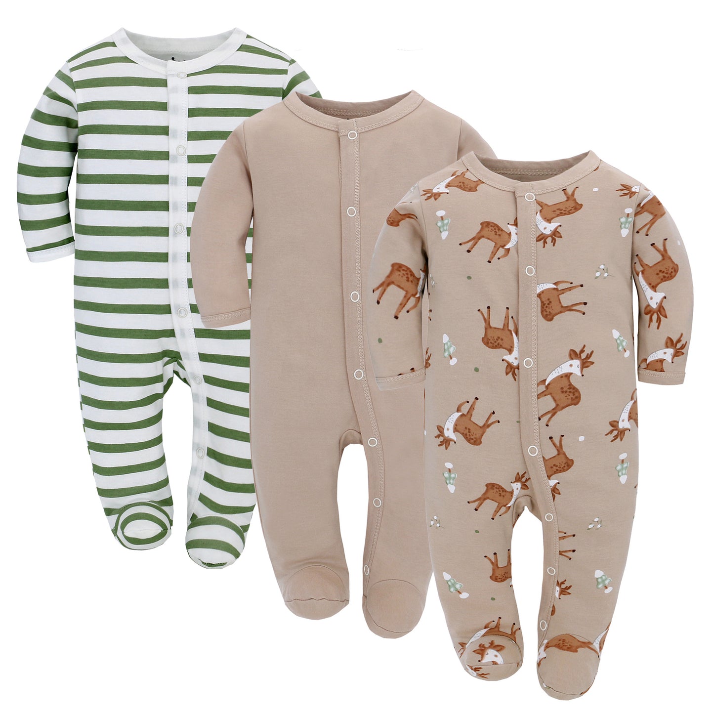 Adorable & Comfortable 3-Piece Baby Cotton Romper Set