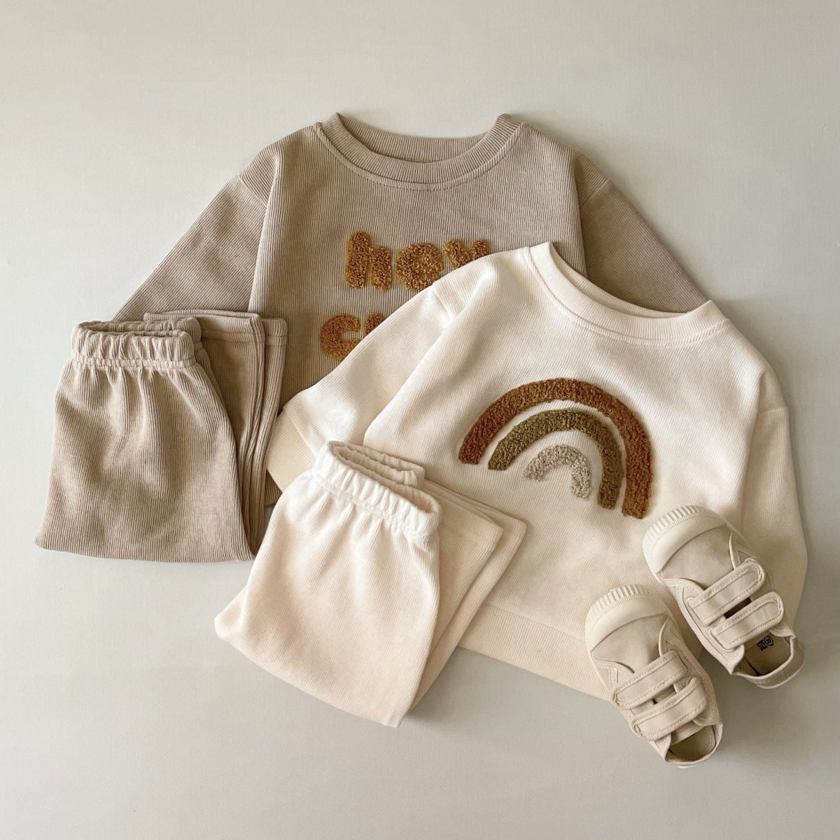 Cute & Comfortable Letter Print Two-Piece Set for Babies & Toddlers