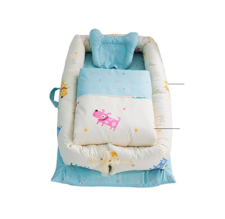 Portable Baby Crib – Cozy, Removable & Washable