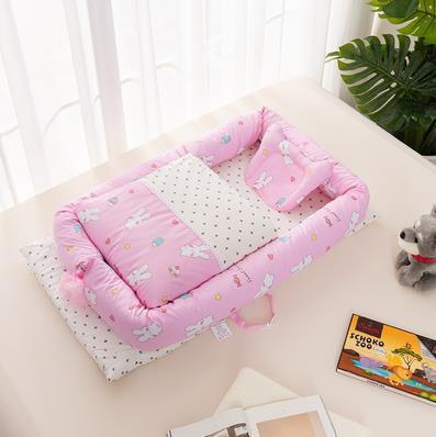Portable Baby Crib – Cozy, Removable & Washable