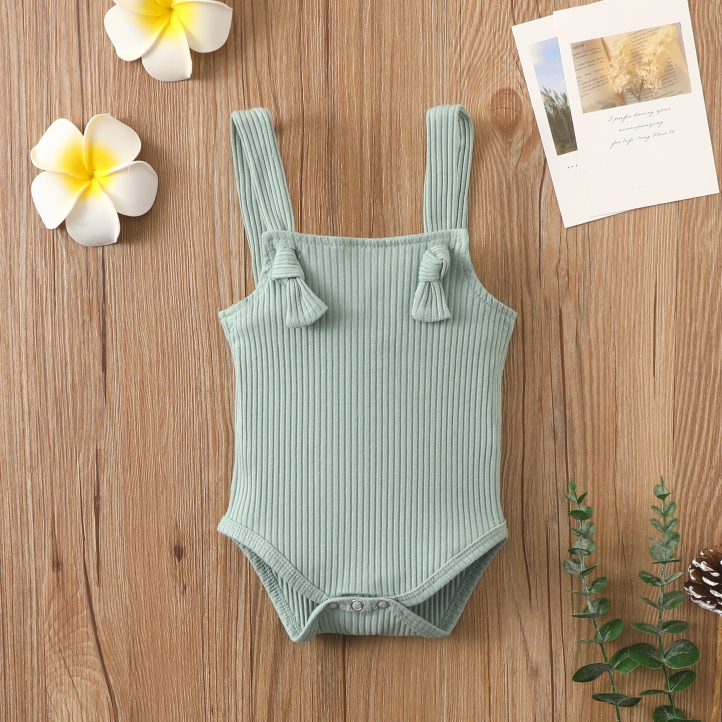 Cute & Breathable Cotton Hollow Stripe Romper for Baby Girls