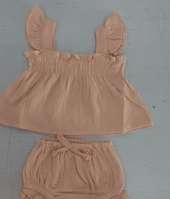 Cute & Comfortable Sleeveless Two-Piece Set for Girls