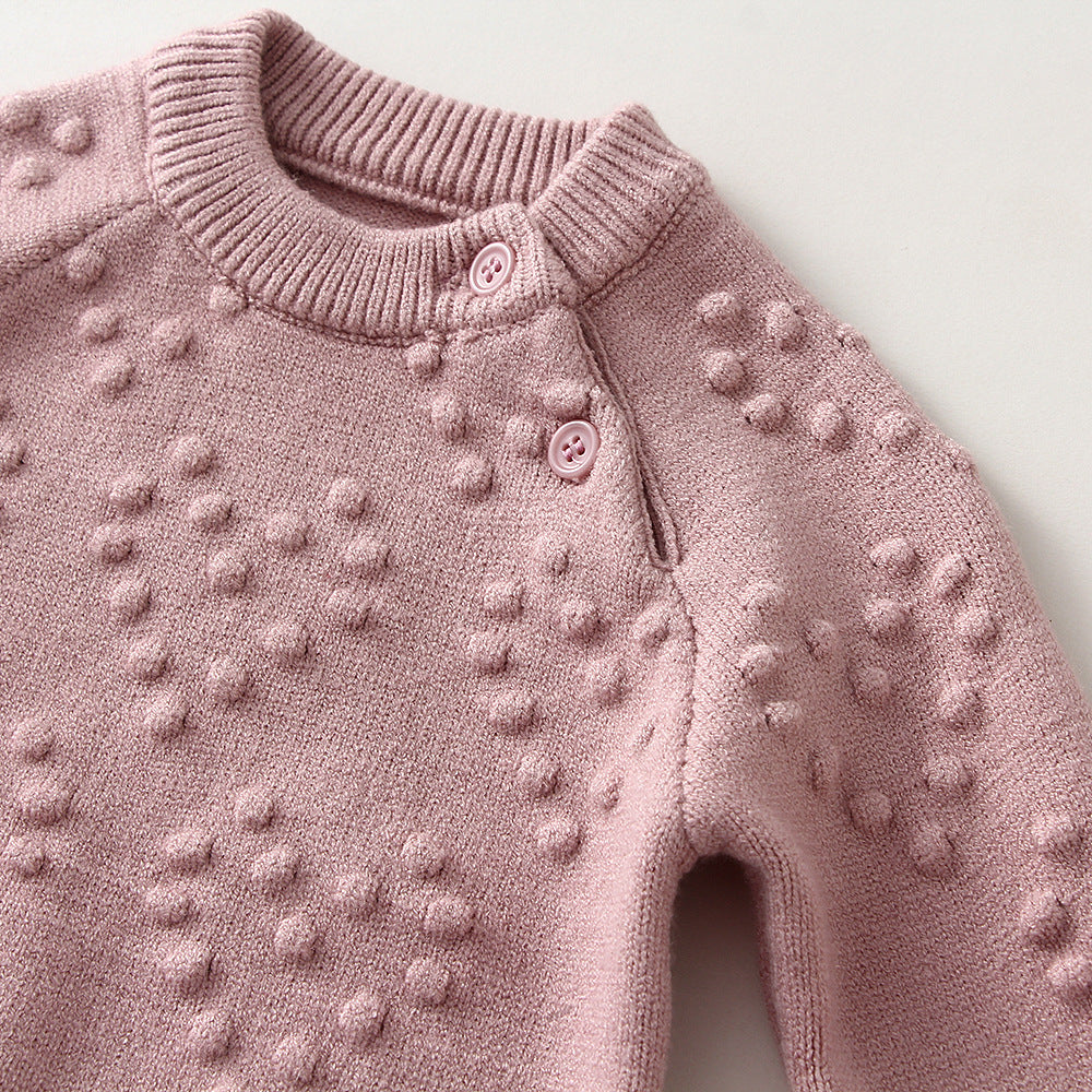 Children's Knitted Love Sweater And Pants Set