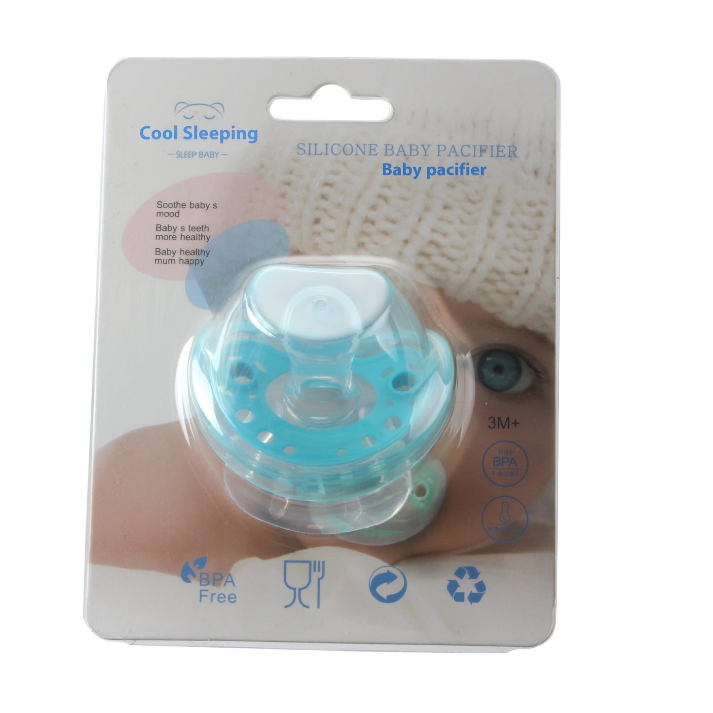 Safe & Comfortable Full Silica Gel Pacifier for Babies