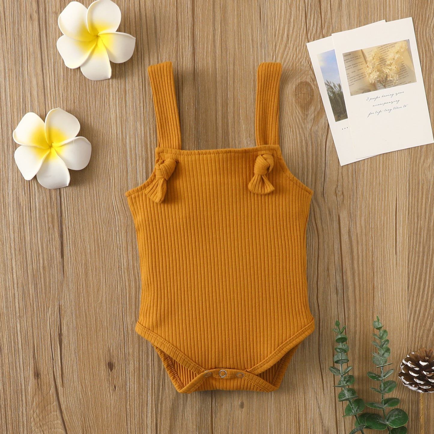 Cute & Breathable Cotton Hollow Stripe Romper for Baby Girls